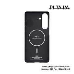 PITAKA - Ultra-Slim (Edge) Case For Samsung S26 Plus - Black / Grey