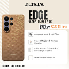 PITAKA - Ultra-Slim (Cairn) Case For Samsung S26 Ultra - Golden Glint