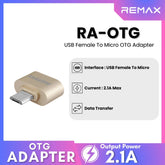 REMAX - RA-OTG Micro Male To USB Female Adapter - Gold