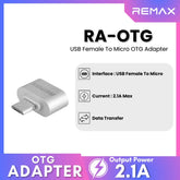 REMAX - RA-OTG Micro Male To USB Female Adapter - Silver