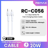 REMAX - RC-C056 C-L Leya Series Type-C to Lightning Fast Charging Data Cable (20W) - White