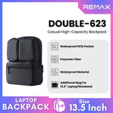 REMAX - DOUBLE-623 Business Casual High-Capacity Backpack - Black
