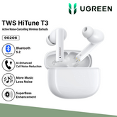 UGREEN - HiTune T3 Active Noise Cancelling Bluetooth Wireless Earbuds - White