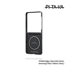 PITAKA - Ultra Slim ( Edge ) Case For Samsung Z Flip 7 - Black / Grey