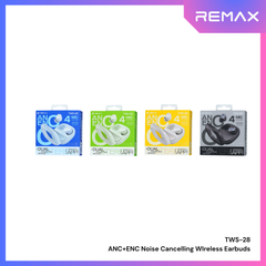 REMAX - TWS-28 True Wireless Stereo Earbuds with ANC+ENC Earbuds - Black