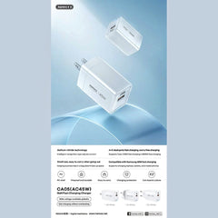 REMAX - CA05 AC45W Gallium Nitride Fast Charger (PD45W/QC18W) - White