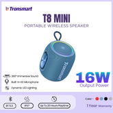 TRONSMART - T8 Mini Portable Wireless Bluetooth Speaker (16W) - Blue