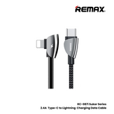 REMAX RC-087i Suker Series 2.4A Type-C to Lightning 2-in-1 Charging Data Cable - Black