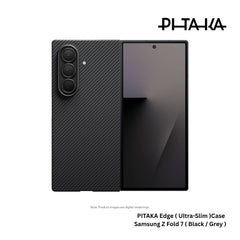 PITAKA - Ultra Slim ( Edge ) Case For Samsung Z Fold 7 - Black / Grey