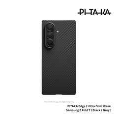 PITAKA - Ultra Slim ( Edge ) Case For Samsung Z Fold 7 - Black / Grey