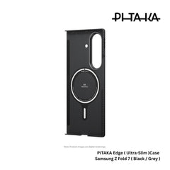 PITAKA - Ultra Slim ( Edge ) Case For Samsung Z Fold 7 - Black / Grey