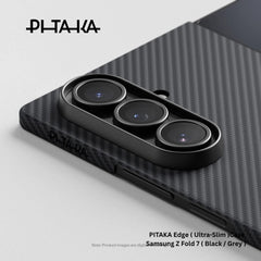 PITAKA - Ultra Slim ( Edge ) Case For Samsung Z Fold 7 - Black / Grey