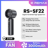 REMAX - RS-SF22 Digital High Speed Handheld Fan - Black