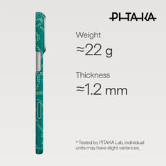 PITAKA - Monogram ( Edge ) Case For iPhone 17 Pro - Gold / Green