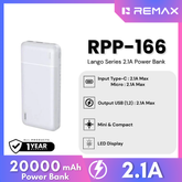 REMAX RPP-166 Lango Series 20000mAh Power Bank - White