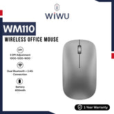 WIWU - WM110 Wireless Office Mouse (2.4G + Dual Bluetooth) - Silver