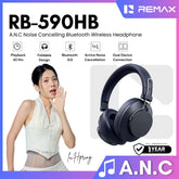 REMAX - RB-590HB ANC Noise Canceling Wireless Headphones - Blue