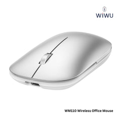 WIWU - WM110 Wireless Office Mouse (2.4G + Dual Bluetooth) - Silver