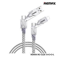 REMAX - RC-C119 Zous Series 100W 2 In 2 Fast Charging Data Cable - White