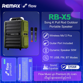 REMAX - RB-X5 Song K Outdoor Pull Rod Bluetooth Speaker (50W) - Black
