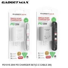 GADGET MAX - PD101S 20W PD Type-C Charger Set - Grey
