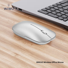 WIWU - WM110 Wireless Office Mouse (2.4G + Dual Bluetooth) - Silver