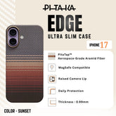 PITAKA - Ultra Slim ( Edge ) Case For iPhone 17 - Sunset