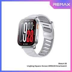 REMAX - Watch 39 Lingfeng Square-Screen AMOLED Smart Watch - Silver