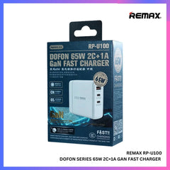 REMAX - RP-U100 Dofon Series GAN Fast Charger ( 65W ) - White