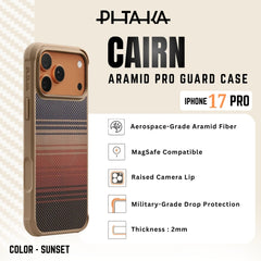 PITAKA - Aramid Pro Guard ( Cairn ) Case For iPhone 17 Pro - Sunset