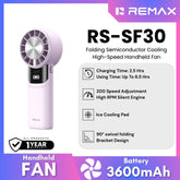 REMAX - RS-SF30 Folding Semiconductor Cooling High-Speed Handheld Fan - Purple
