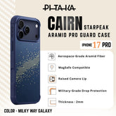 PITAKA - Starpeak Aramid Pro Guard ( Cairn ) Case For iPhone 17 Pro - Milky Way Galaxy
