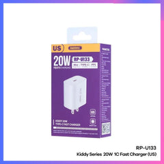 REMAX - RP-U133 Kiddy Series PD Fast Charger (20W) - White