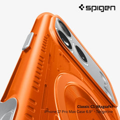 Spigen - Classic C1 Magfit Case For iPhone 17 Pro Max - Tangerine