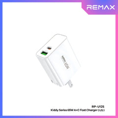 REMAX - RP-U125 Kiddy Series PD+QC GAN Fast Charger (65W) - White