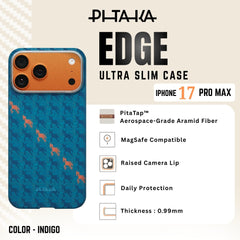 PITAKA - Happiness Rides ( Edge ) Case For iPhone 17 Pro Max - Indigo