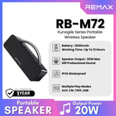 REMAX - RB-M72 Kunagile Series Portable Wireless Speaker (20W) - Black