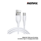 2.1A ( Type-C )-REMAX RC-160A Lesu Pro Series 2.1A USB to Type-C Charging Data Cable - White