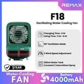 REMAX F18 Oscillating Water Cooling Fan - Green
