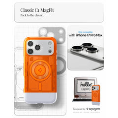 Spigen - Classic C1 Magfit Case For iPhone 17 Pro Max - Tangerine