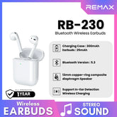 REMAX - RB-230 Wireless Bluetooth Earbuds - White