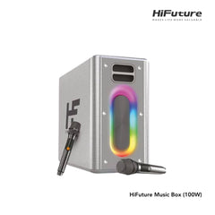 HiFuture - Music Box Bluetooth Wireless Speaker ( 100W ) - Silver