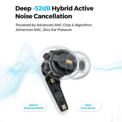 Soundpeats - C30 Hybrid ANC Wireless Earbuds - Black
