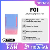 REMAX F01 Jelly Hanging Neck Fan - Rainbow