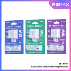 REMAX - RP-U119 Type-C Kiddy Series Fast Charger Set (18W) - White
