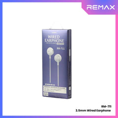 REMAX - RM-711 3.5mm Metal Wired Earphone - Silver