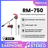 REMAX - RM-750 iPhone Gaming Earphone - Black