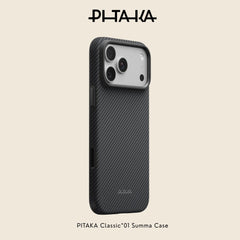 PITAKA - Classic 01 Summa Case For iPhone 18 Pro Max - Black/Grey