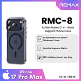 REMAX - RMC-8 iPhone 17 Pro Max Ruilian Naked Series Phone Case - Black
