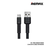REMAX RC-116M Armor Series 2.4A USB to Micro Charging Data Cable - Black